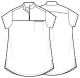 Partial Zip Stand Collar Top HH752 * NEW for 2026 *