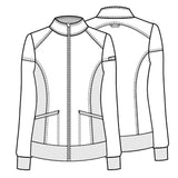 Stretch Zip Front Jacket CK303